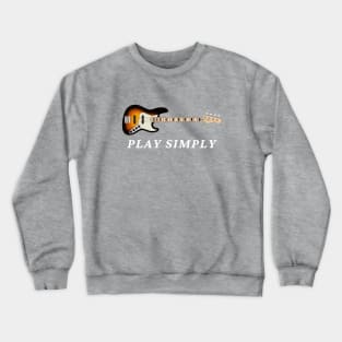 Play Simply Bass Guitar Sunburst Color Crewneck Sweatshirt